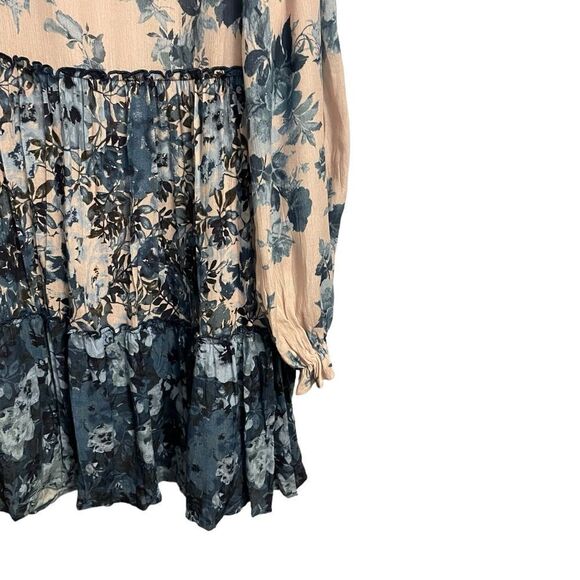 Penelope Rose Floral Rose Long Sleeve Boho Lined Dress Size 1X - Picture 3 of 9
